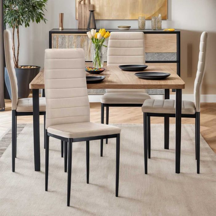 NOWY Zestaw Krzeseł do Jadalni Kuchni Salonu Krzesła Tapicerowane kpl.