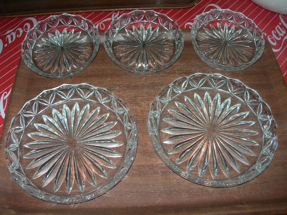 Pratos em vidro.