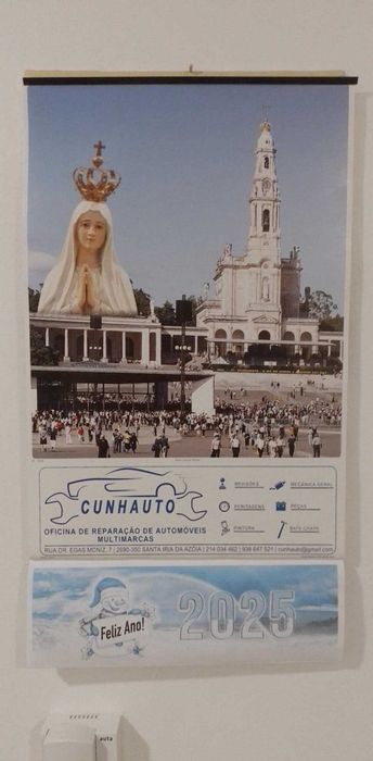 Calendário 2025 - Foto Santuário de Fátima - Novo