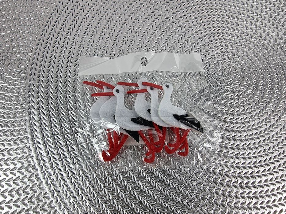 Naklejki z filcu bociany filcowe do przyklejania