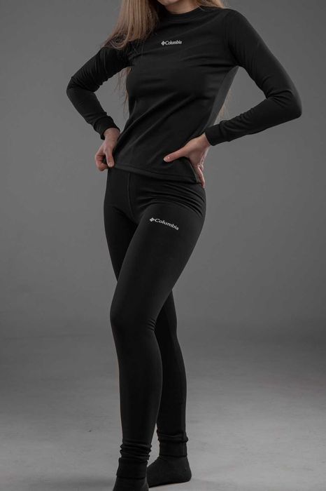 Жіноча термобілизна Columbia чорна. Женское термобелье Коламбия