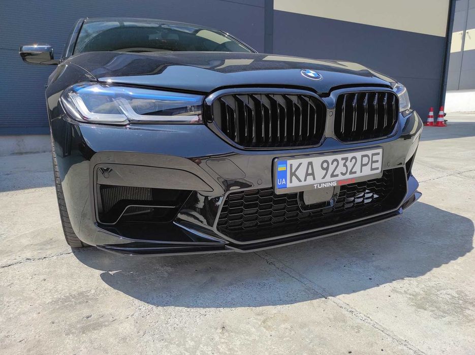 Дифузор (губа) переднього M5 F90 CS бампера BMW 5 G30 G31 LCI чорний глянець