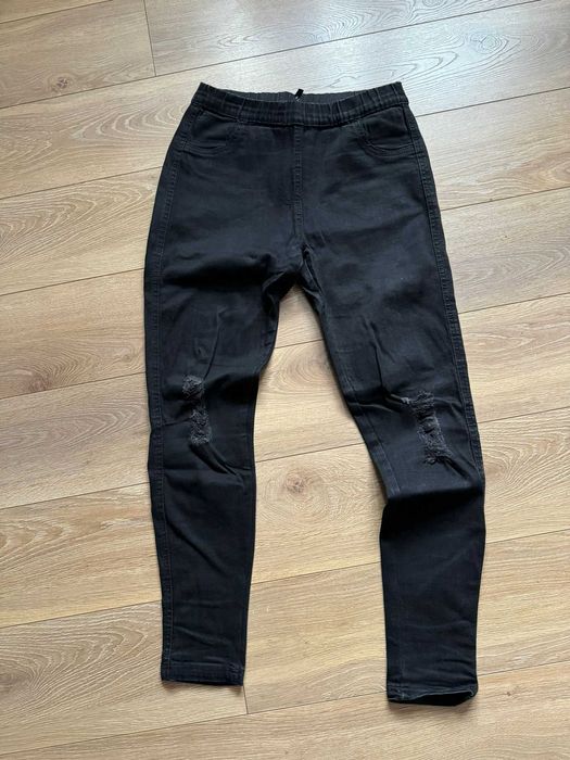 spodnie CALZEDONIA czarne z przetarciami roz 38 M
