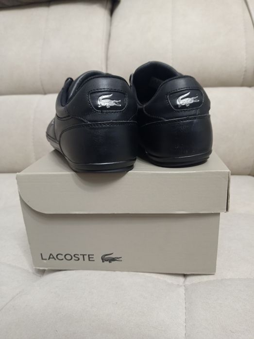 Buty Lacoste Chaymon rozmiar 42,5 czarne skóra skórzane trampki męskie
