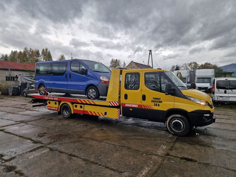 Pomoc Drogowa 24h Żywiec transport laweta do 10ton koparek wózków