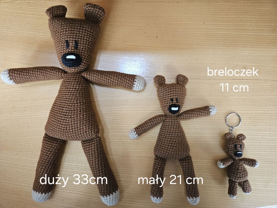 Miś Jasia Fasoli przytulanka na szydełku