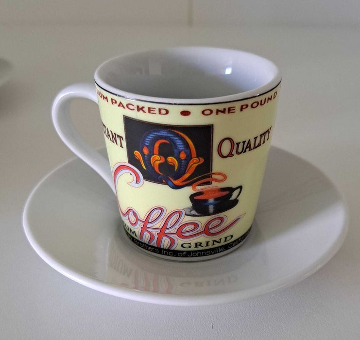 Conjunto de 6 chávenas de café