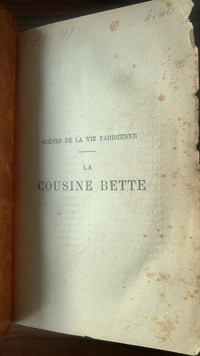 La Cousine Bette. Les Parents I Pauvres.