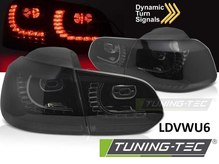 Lampy tył tylne VW GOLF 6 VI 08-13 DYNAMICZNE LED Smoke TUNINIG NOWE!