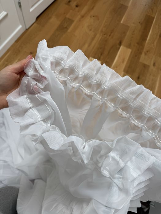 Biała firana/zasłona z woalu