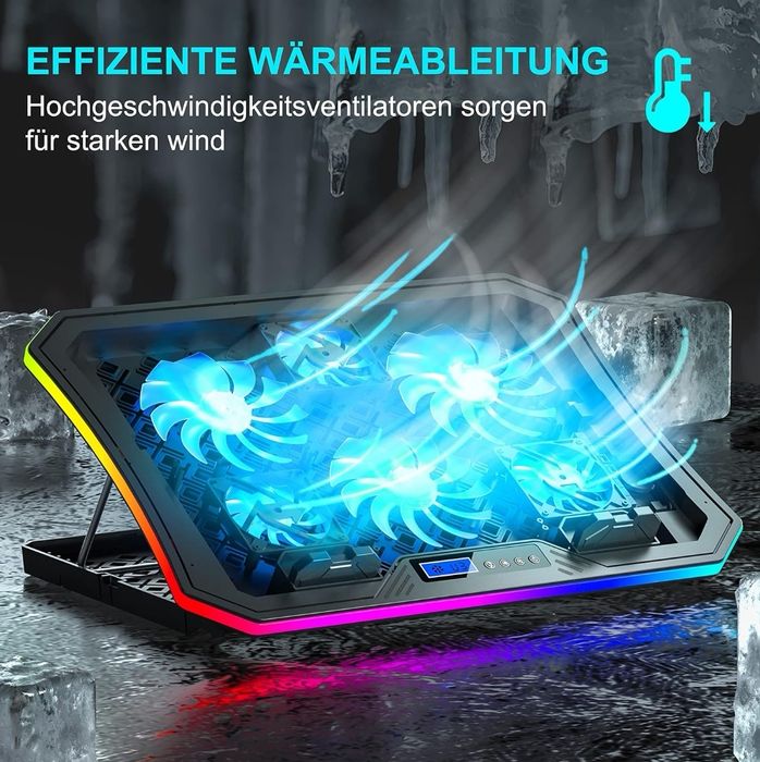 Podstawka chłodząca pod laptopa wentylator TopMate C12 RGB