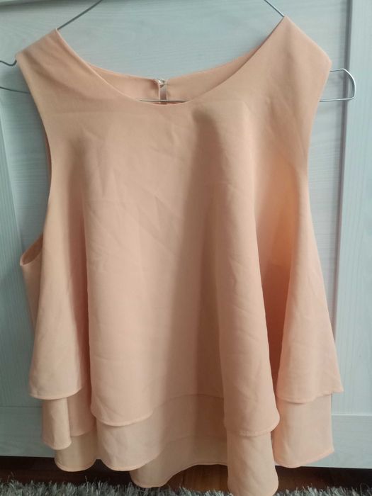 Bluzka damska top rozkloszowana Zara Basic rozmiar S