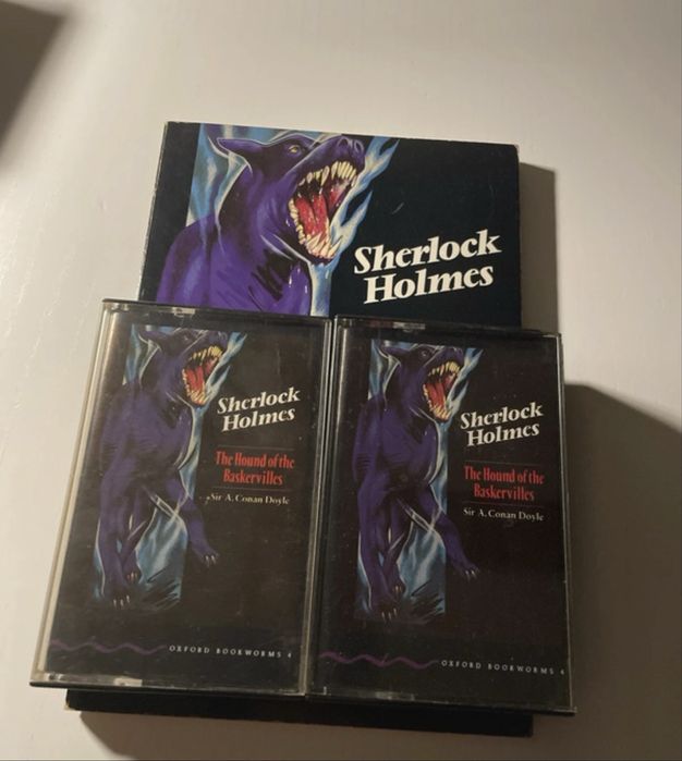 The Hound Of Baskerville Oxford Sir Arthur Conan Doyle Sherlock Holmes Cassette and book