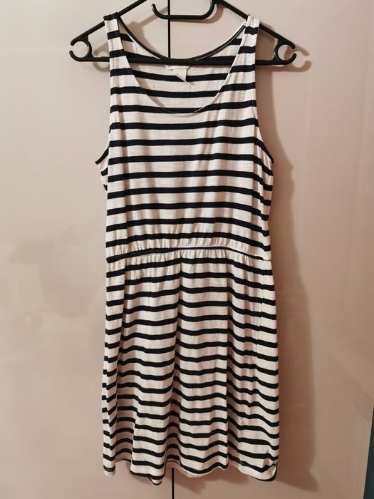 Sukienka damska młodzieżowa paski 36 S h&m naramki letnia