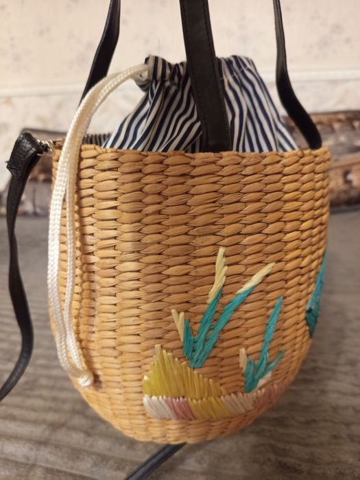 Плетёная  летняя сумка