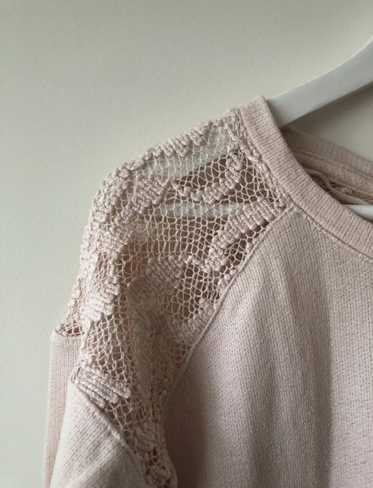 Camisola de malha com renda Zara