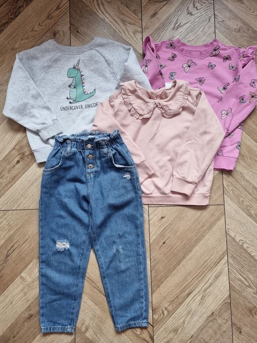 Zestaw paka ubranek dla dziewczynki Zara h&m Next 110