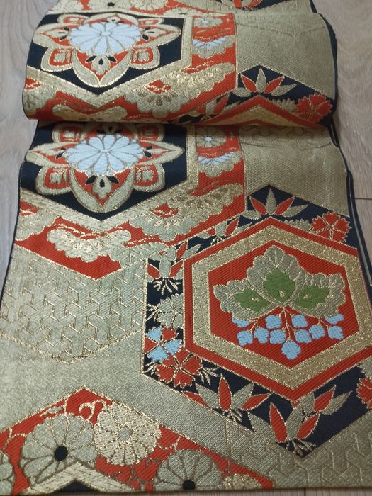 Pas fukuro obi, oryginalny japoński pas do kimono