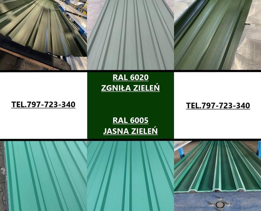 Blacha trapezowa T18 kolor ZIELONY RAL 6020, dostawa na cały kraj!