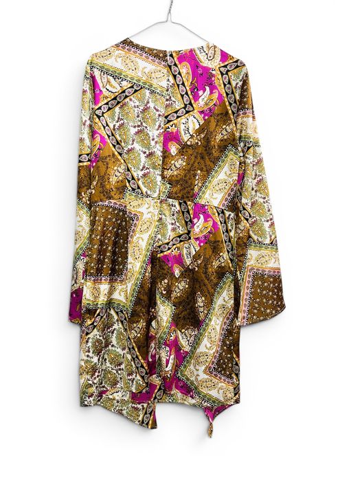 Sukienka BOHO GEOMETRYCZNA Wielokolorowa XL