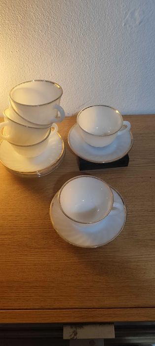 Conjunto de chavenas de chá - Anchor Hocking Fire King
