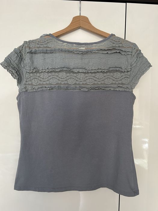 T-Shirt z koronką H&M Rozmiar L