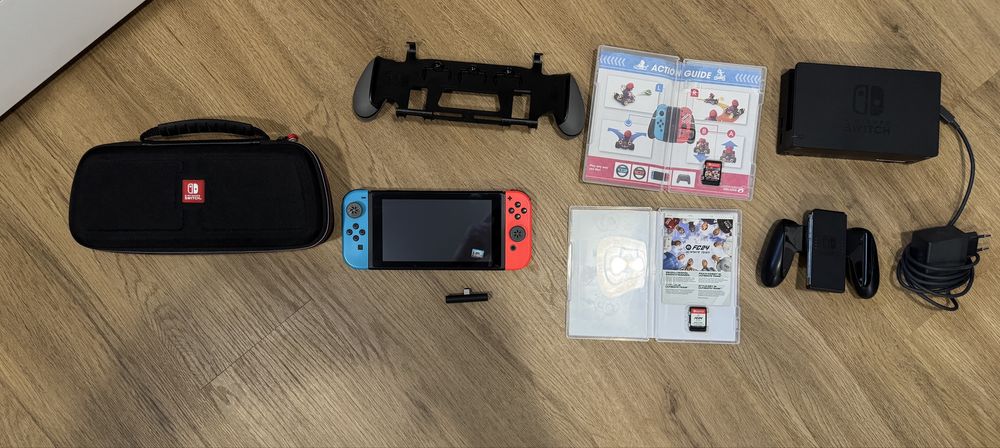 Nintendo Switch V2 super stan + gry i dodatki