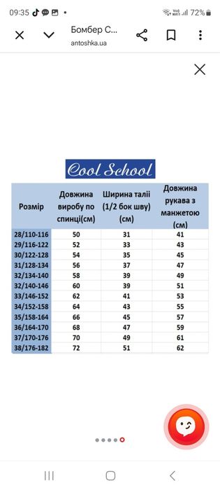 Кардиган, бомпер школа