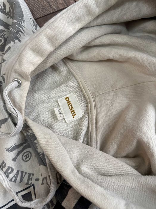 Bluza z kapturem DIESEL logo męska casual bawełna r. L