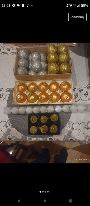 Bombki łańcuchy czubek Okazja