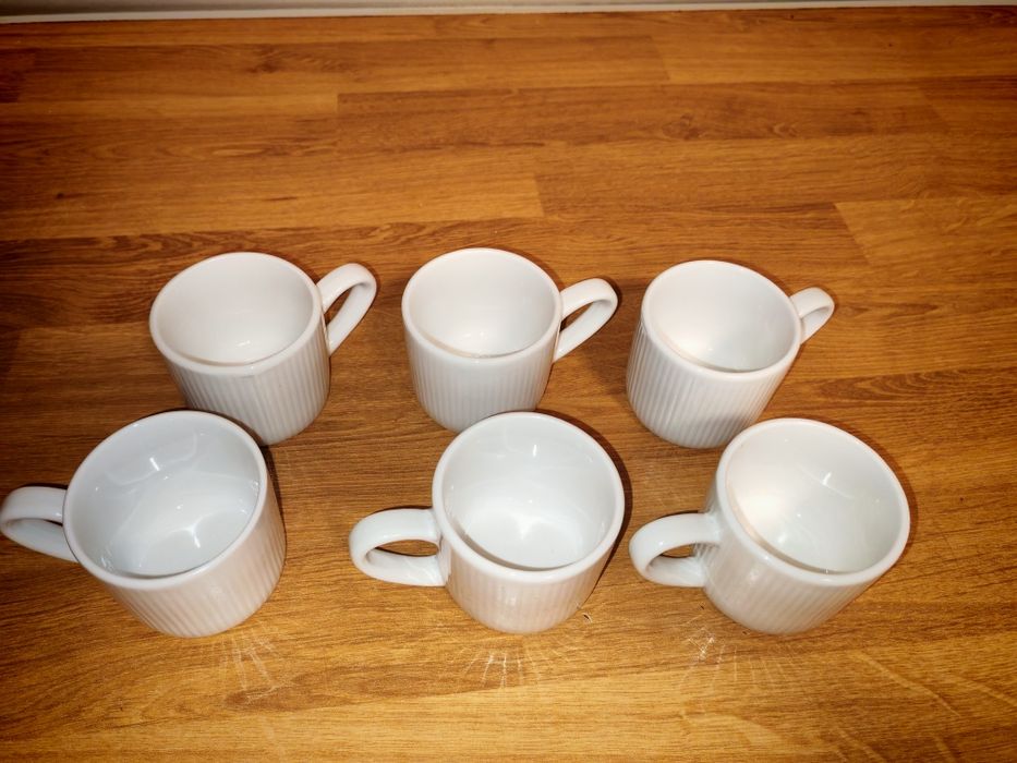 6 szt filiżanki do espresso białe