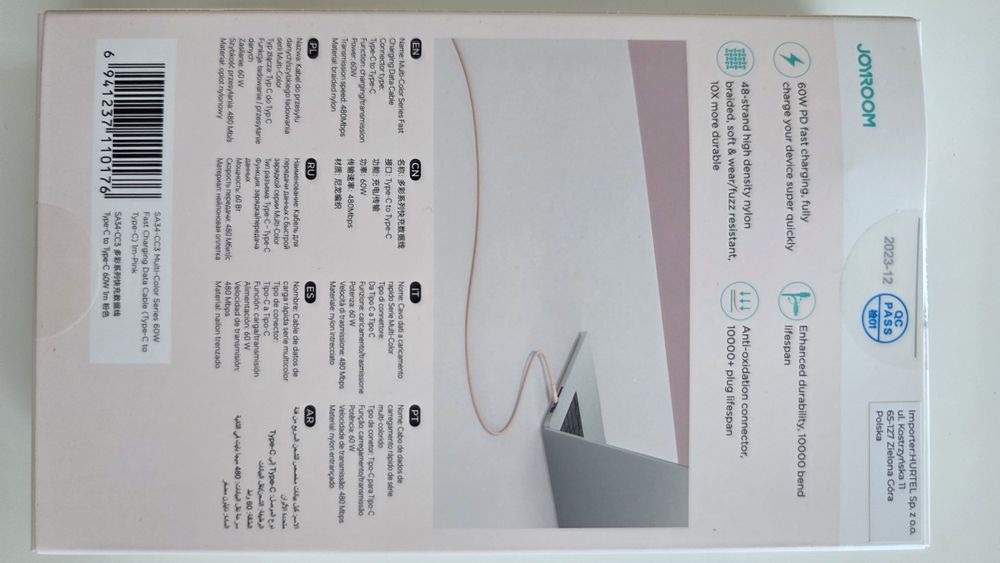 kabel USB-c to USB-c 1m splot
