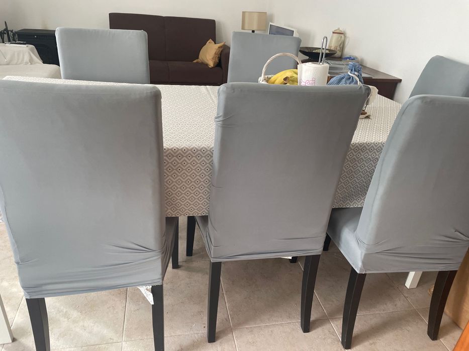 Conj 6 cadeiras IKEA brancas