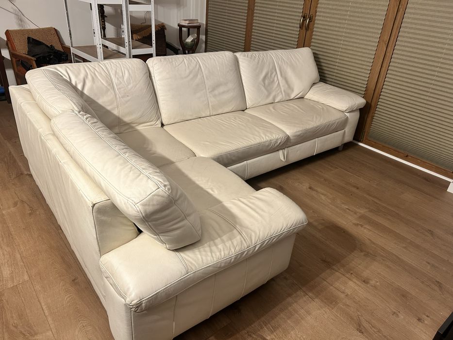 Narożnik ze skóry naturalnej