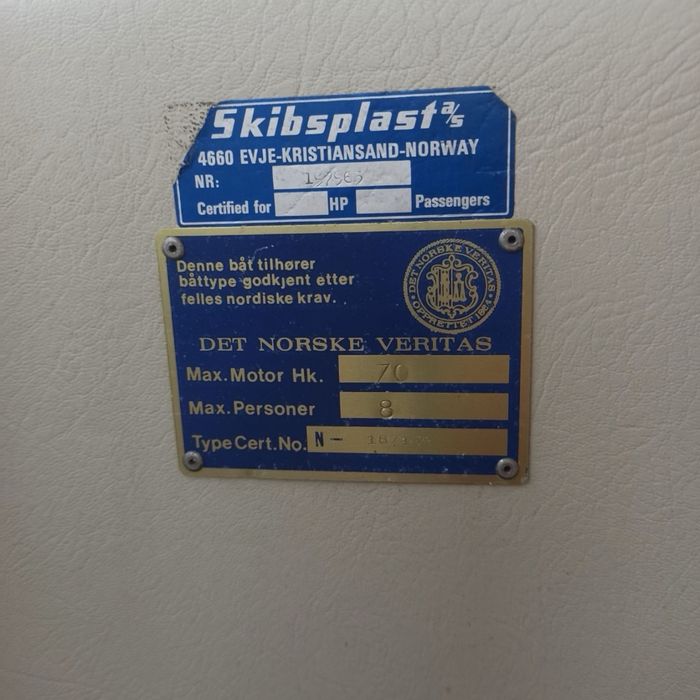 Lódź kabinowa Skibsplast 6m