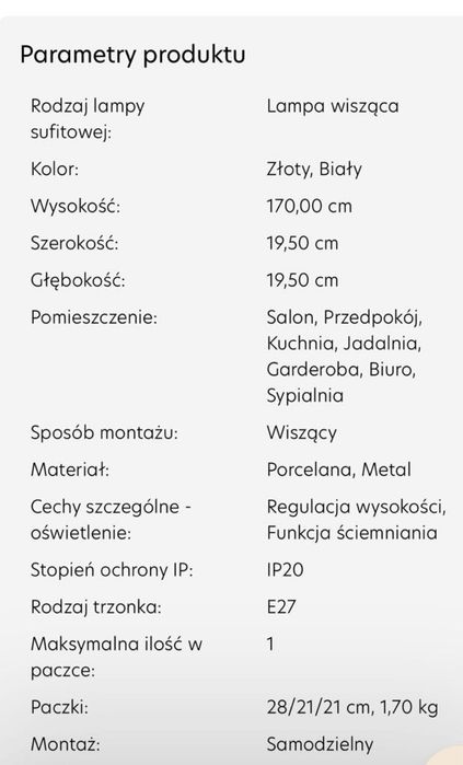 Dwie lapy wiszące GOSSE