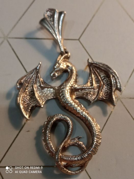 Wisior mega smok srebro 9 g