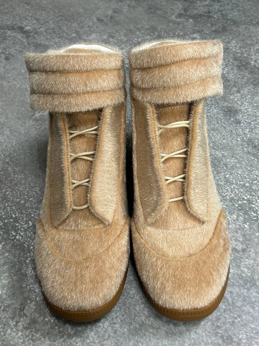 Maison margiela Future fur кеди кеды кросівки бежеві білі 43 42 41