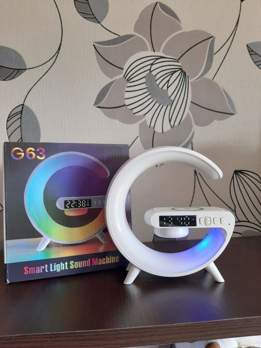 Колонка нічник із бездротовою зарядкою Smart Light Machine G63