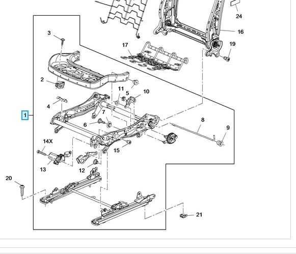 Rama fotela przedniego Astra K