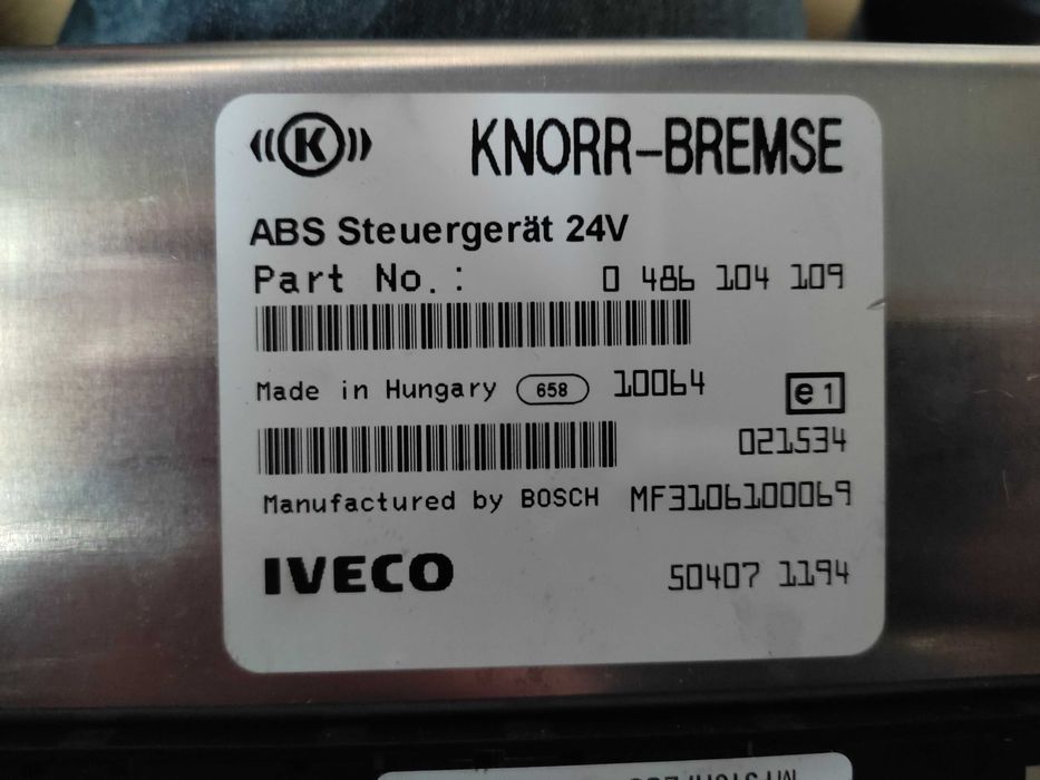 Блок управління ABS KNORR BREMSE   (0486104109) IVECO