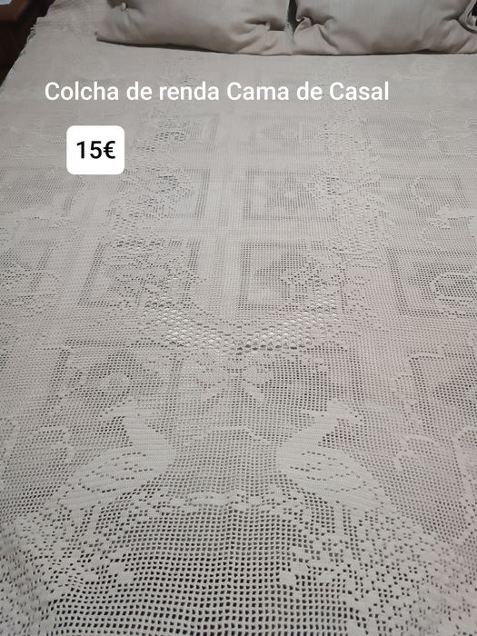 Colchas/toalhas de renda