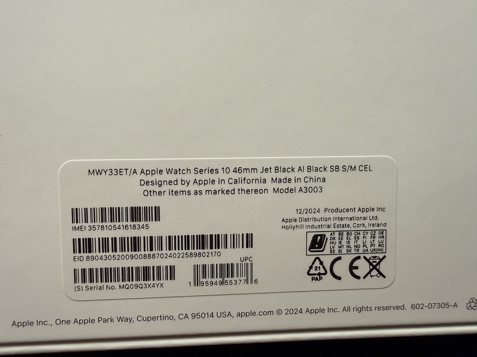 Apple watch 10 46 gps  wifi cel