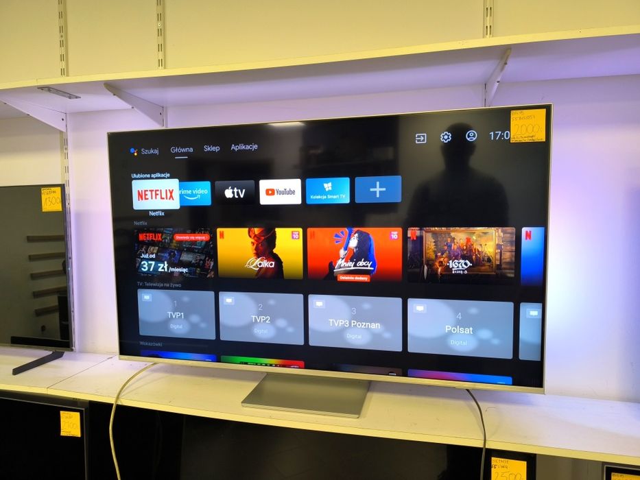 Philips 55 cali 120hz 3xAmbilight android Smart WIFI DVB-T2 model 55PUS8857 gwarancja 3m telewizor