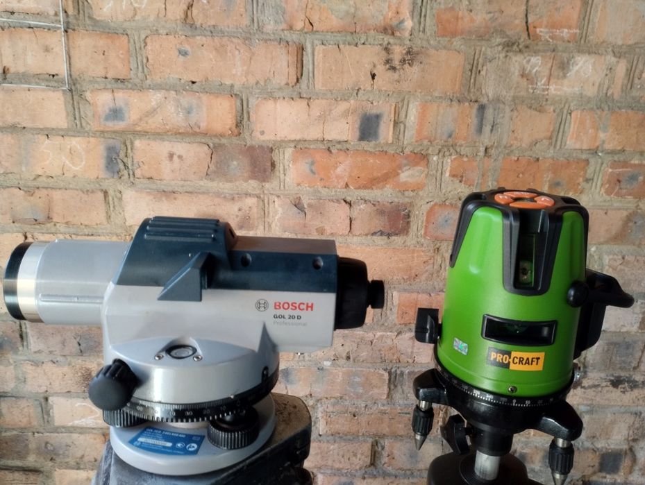 Оренда оптичного нівеліра та лазерного рівня.