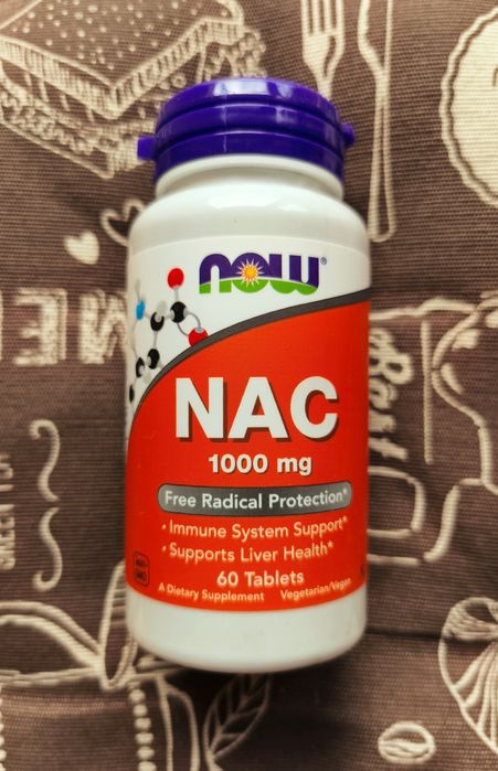 NAC (N-ацетилцистеїн) Now Foods 600 1000 мг АЦЦ НАК iherb 100 120
