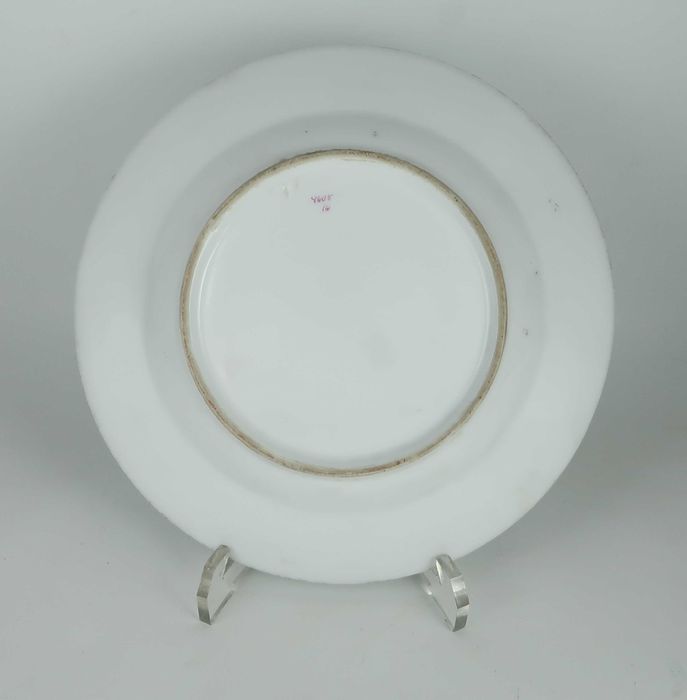 Taça com prato porcelana Séc. XIX  - Lembrança de amizade