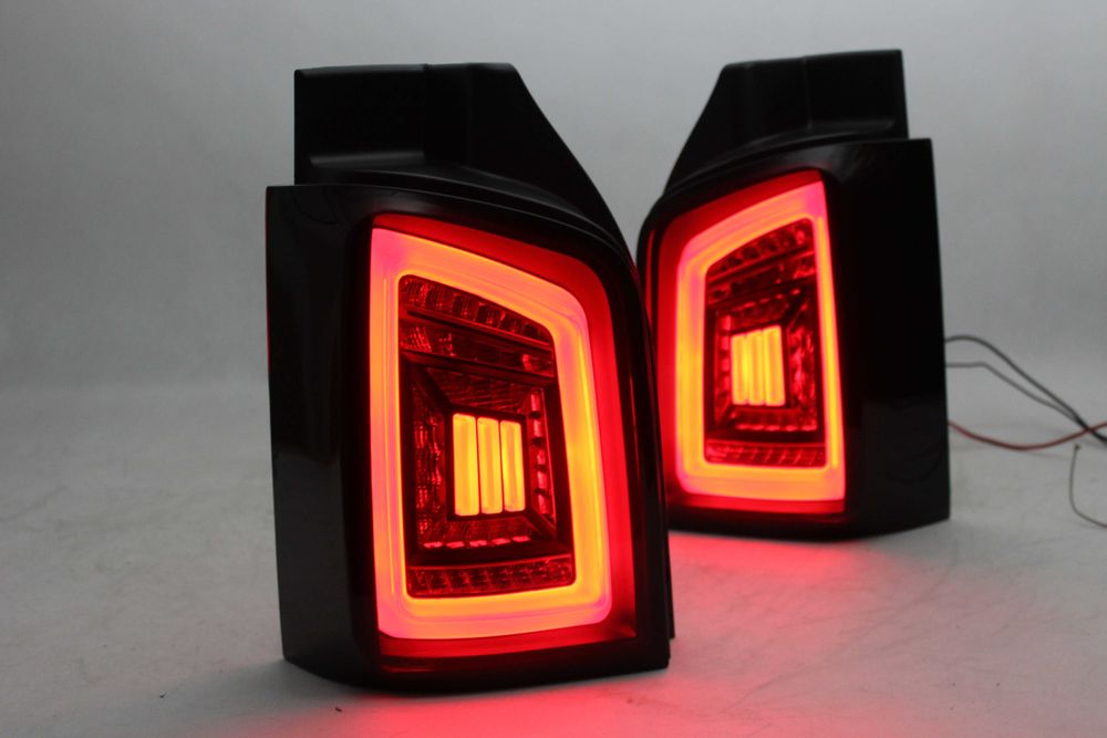 Lampy światła tył tylne VW T5 03-15 LED BAR Tuning LED BAR NEON SMOKE Black IGŁA