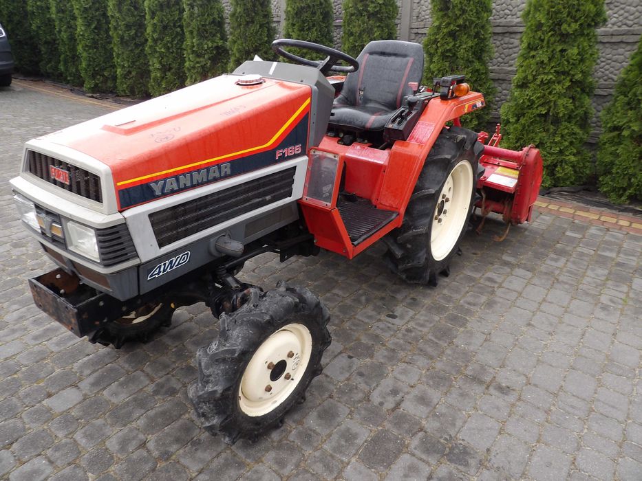 YANMAR F 165 4x4 mini traktor glebogryzarka kubota iseki hako