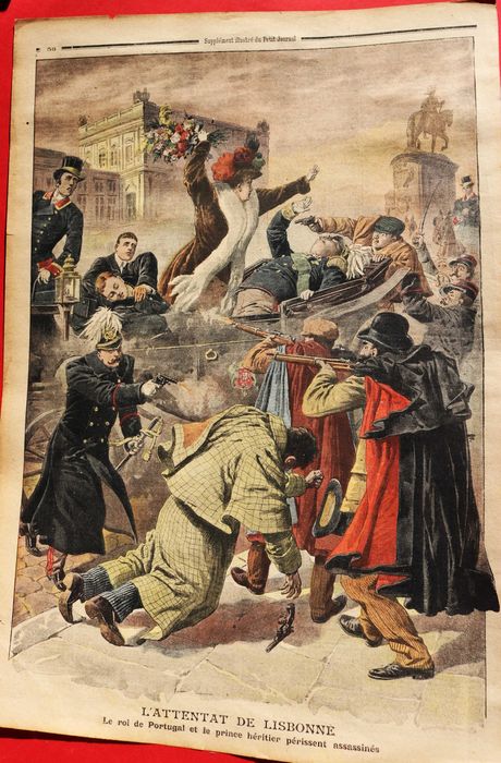 O Regicídio ilustração do Le Petit Journal,  1908